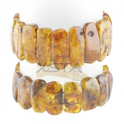 Green honey amber massive bracelet